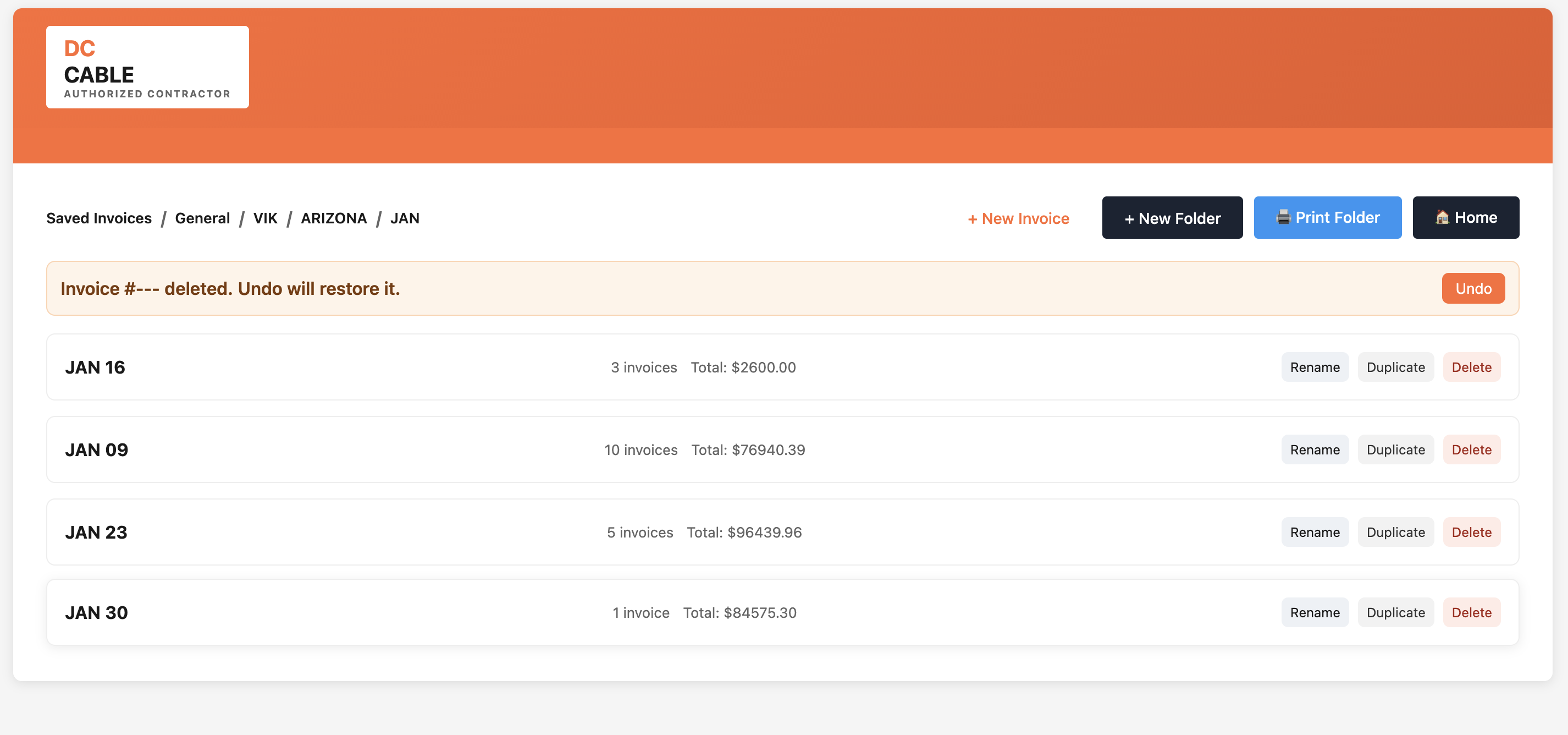 Invoice generator preview